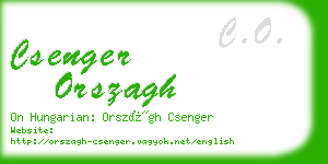csenger orszagh business card